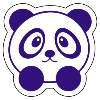 Sweet Little Panda Sticker (Purple)